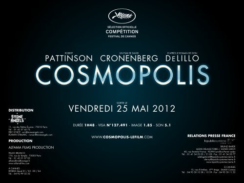 Cosmopolis - Cannes International Film Festival