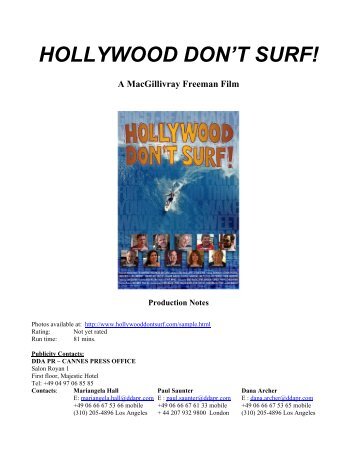 HOLLYWOOD DON'T SURF! - Cannes International Film Festival