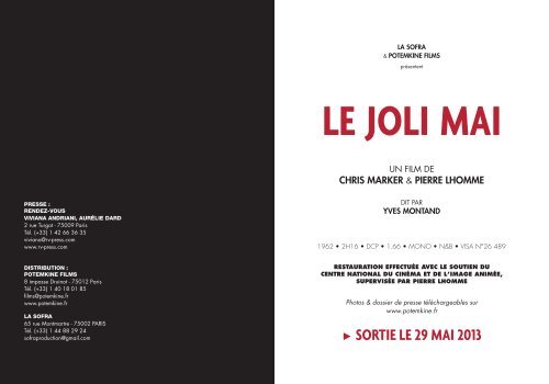 Dossier de presse - Le Joli mai - Potemkine