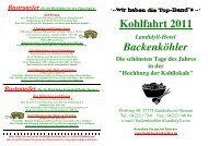 Kohlfahrt 2011 Backenköhler - Die Festjuwelen