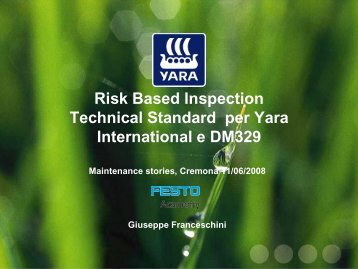 Risk Based Inspection Technical Standard per Yara ... - IEN-Italia.eu
