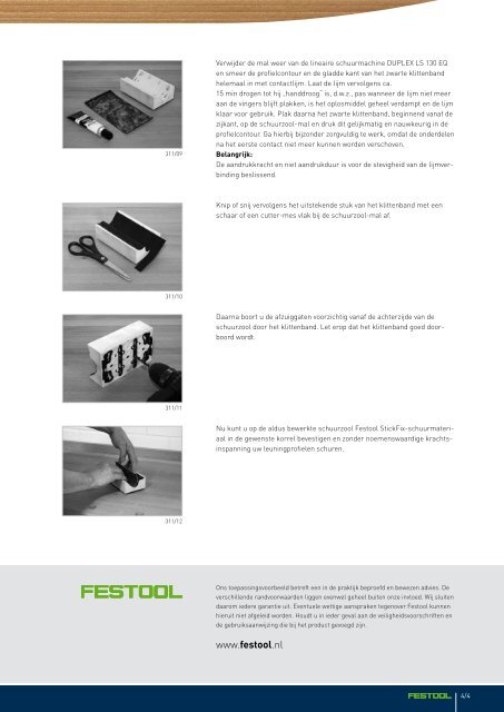 Profielen schuren met het LS 130 Kit - Festool