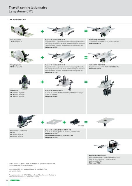 Travail semi-stationnaire - Festool