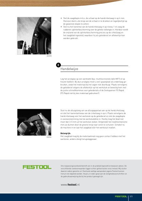 Acrylglas zagen - Festool