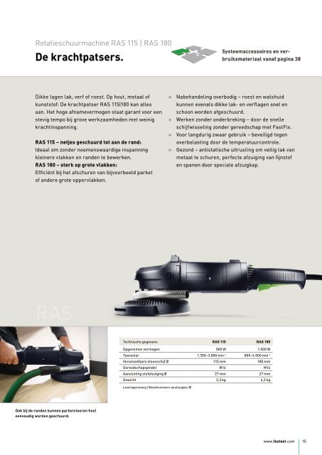 Schuren en PolijSten - Festool