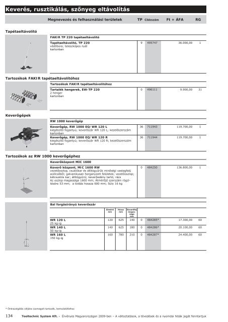 Tartalomjegyzék Oldal - Festool