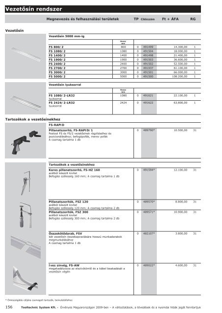 Tartalomjegyzék Oldal - Festool