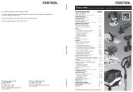 Tartalomjegyzék Oldal - Festool