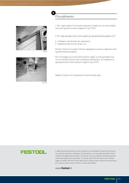 Taglio di listoni di parquet e laminato (con PRECISIO) - Festool