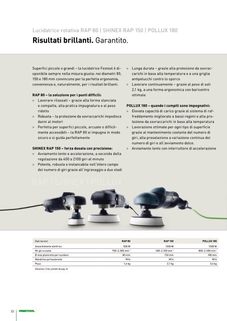 TRATTARE LE SUPERFICI - Festool