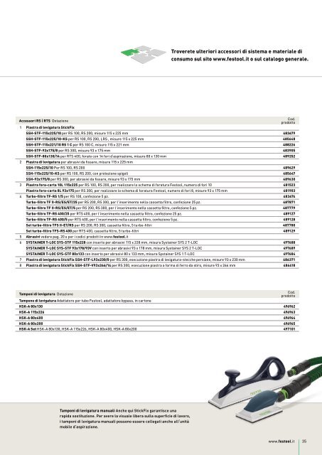 TRATTARE LE SUPERFICI - Festool