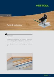 Taglio di battiscopa - Festool