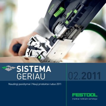 Detalus Festool 2011 metų naujinų pristatymas PDF formate