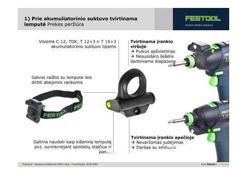 Atsisiųsti visų 2009 metų rudens naujienų aprašymą - FESTOOL