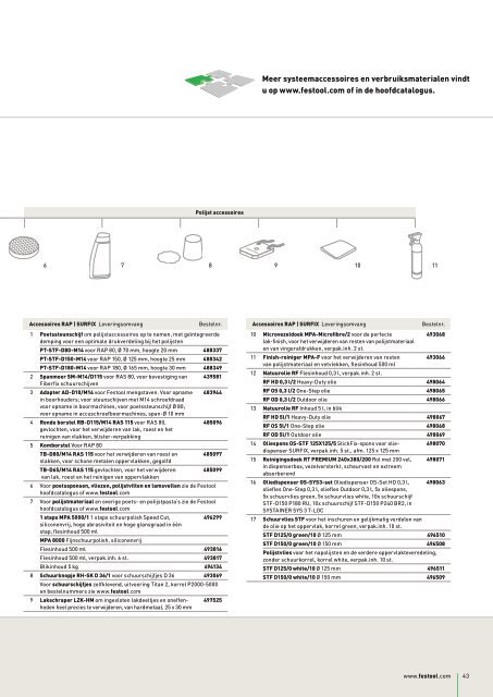 Schuren en PolijSten - Festool