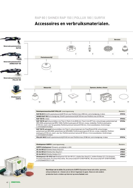 Schuren en PolijSten - Festool