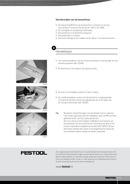 Cirkelfrezen met het multifreessjabloon MFS - Festool