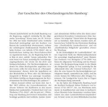 Zur Geschichte des Oberlandesgerichts ... - Bezirk Oberfranken