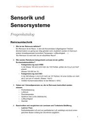 Sensorik und Sensorsysteme