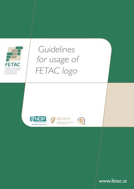 Guidelines for usage of FETAC logo