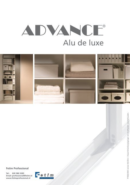 Brochure Advance alu de luxe - Fetim