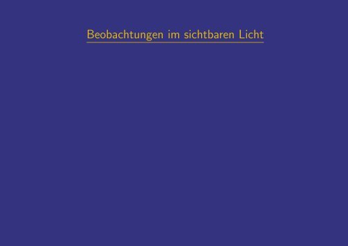 Astronomische Beobachtungsmethoden