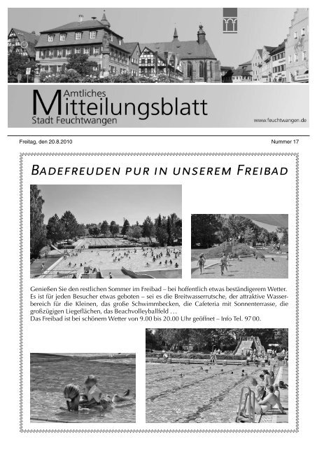 Badefreuden pur in unserem Freibad - Stadt Feuchtwangen