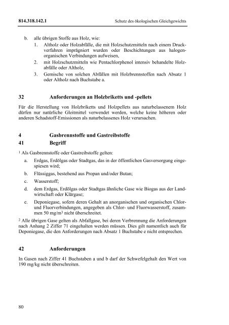 Luftreinhalte-Verordnung 814.318.142.1 - CH