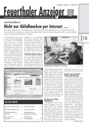 Nicht nur Abfallmarken per Internet ? - Feuerthaler Anzeiger