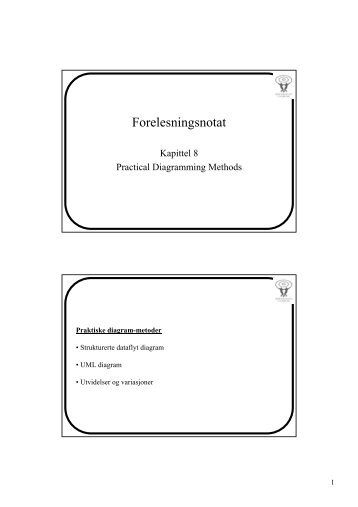 Kapittel 8: Praktiske metoder ved bruk av diagrammer