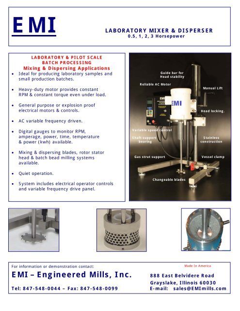 EIGER LHSD LABORATORY DISPERSER - ThomasNet