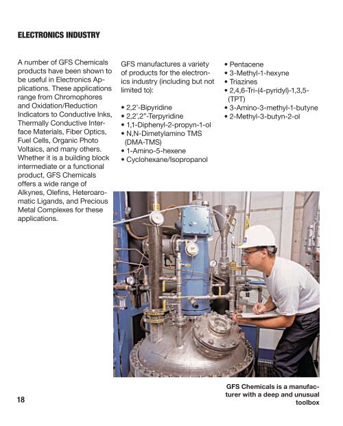 GFS Organics Modern Acetylene Chemistry for ... - ThomasNet