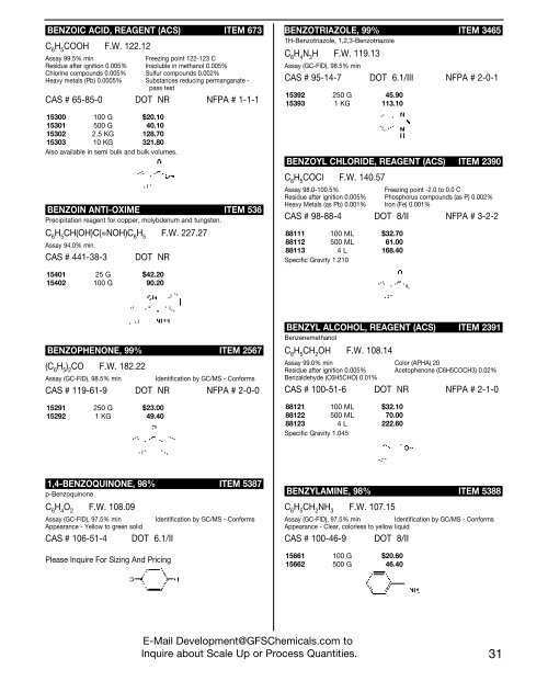 GFS Organics Modern Acetylene Chemistry for ... - ThomasNet