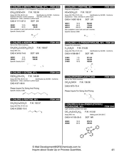 GFS Organics Modern Acetylene Chemistry for ... - ThomasNet