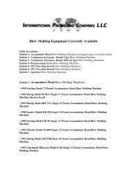 Blow Molding Equipment Currently Available - ThomasNet