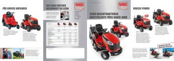 Neue Aufsitzmäher Modelle 2013 - Sabo
