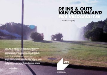 'ins & outs' van podiumland. Een veldanalyse - VTi