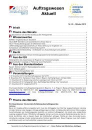 Auftragswesen Aktuell - Auftragsberatungszentrum Bayern e.V.