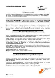 Arbeitsmedizinischer Dienst - Feuerwehr Bremen