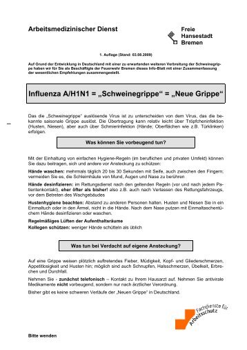 Arbeitsmedizinischer Dienst - Feuerwehr Bremen