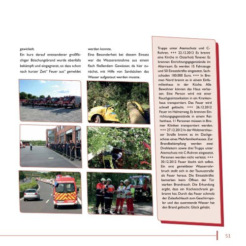 Feuerwehr Bremen Jahresbericht 2012