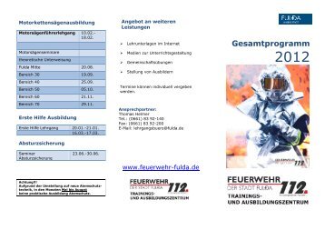 TAZ Gesamtprogramm 2012 - Feuerwehr Fulda