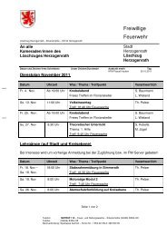 Dienstplan LZHE_11.2001 - Freiwillige Feuerwehr Herzogenrath