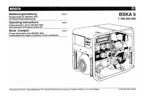 Stromerzeuger Bosch BSKA 5