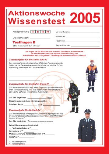 Wissenstest 2005 - Feuerwehr Meiches