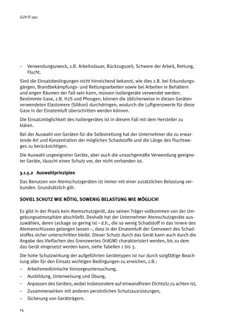 GUV Regel "Benutzung von Atemschutzgeräten" - Feuerwehr Meiches