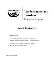 Monatsstatistik Oktober 2012 - Feuerwehr Potsdam
