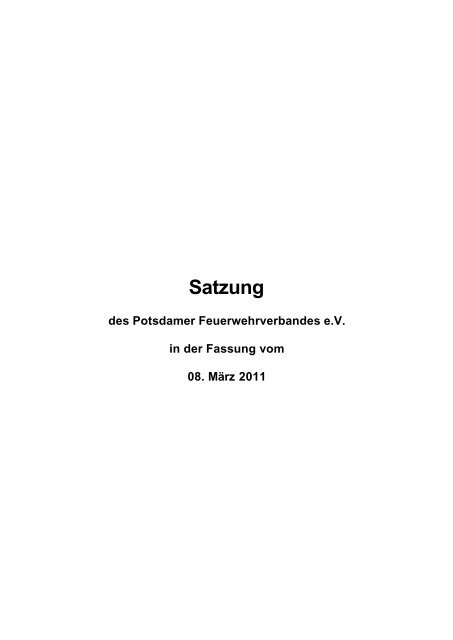 Satzung - Feuerwehr Potsdam