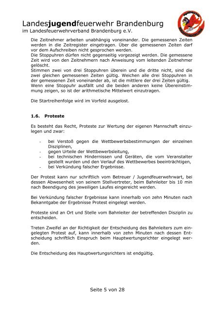 WettbeWerbsordnung - Landesjugendfeuerwehr Brandenburg