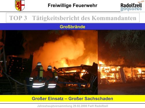 TOP 3 Tätigkeitsbericht des Kommandanten - Freiwillige Feuerwehr ...